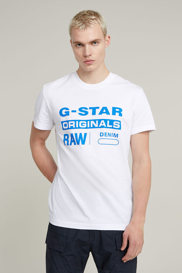 G-STAR Camiseta de manga corta blanco
