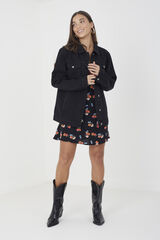 Brave Soul Chaqueta vaquera oversized negro