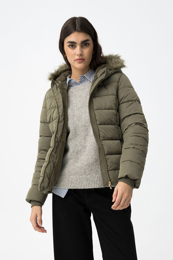 Tiffosi Casaco acolchoado com capuz bege