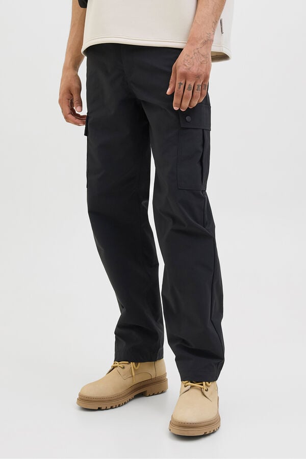 Jack & Jones Pantal&oacute;n cargo relaxed fit negro