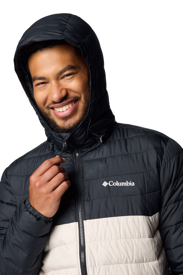Columbia Columbia Jaqueta para homem com capuz Powder Lite™ II - Grande bege