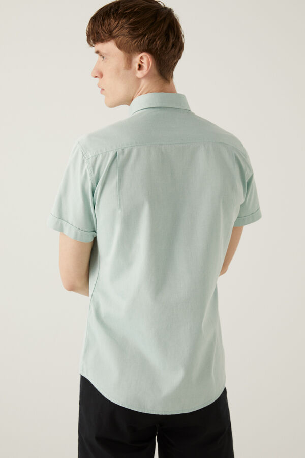 Springfield Camisa manga corta comfort stretch verde
