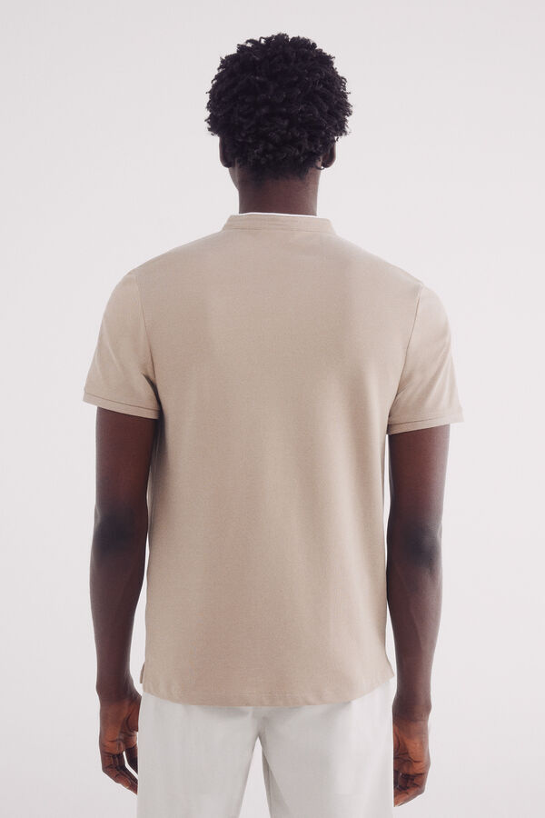 Springfield Polo piqué mao oxford slim fit beige