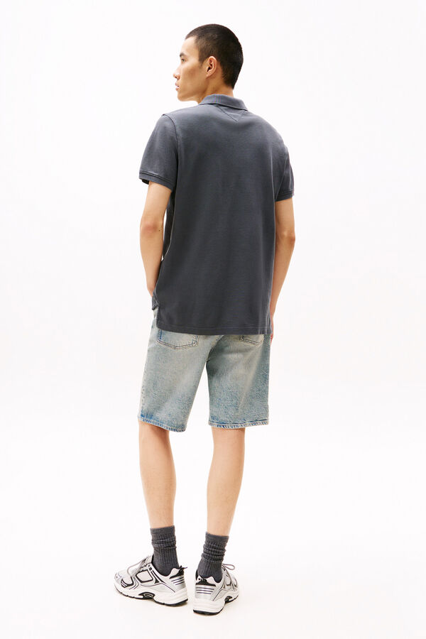 Tommy Jeans P&oacute;lo masculino com  cinzento