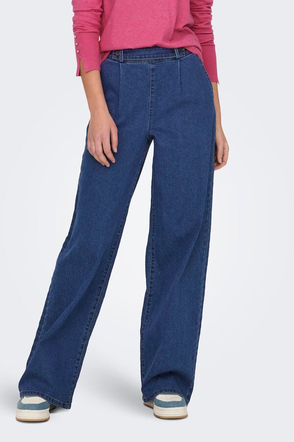 JDY Jeans longos e largos azul