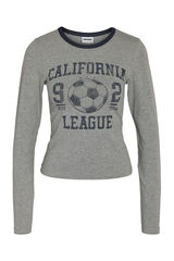 Noisy May Camiseta manga larga. gris