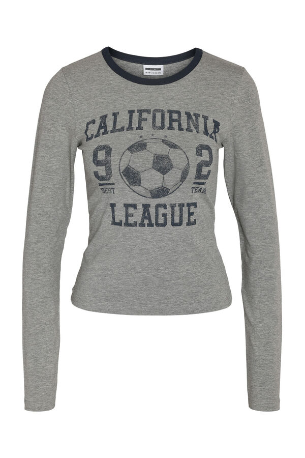 Noisy May Camiseta manga larga. gris