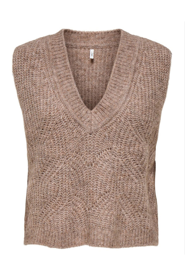 Only Chaleco estructura cuello pico nude