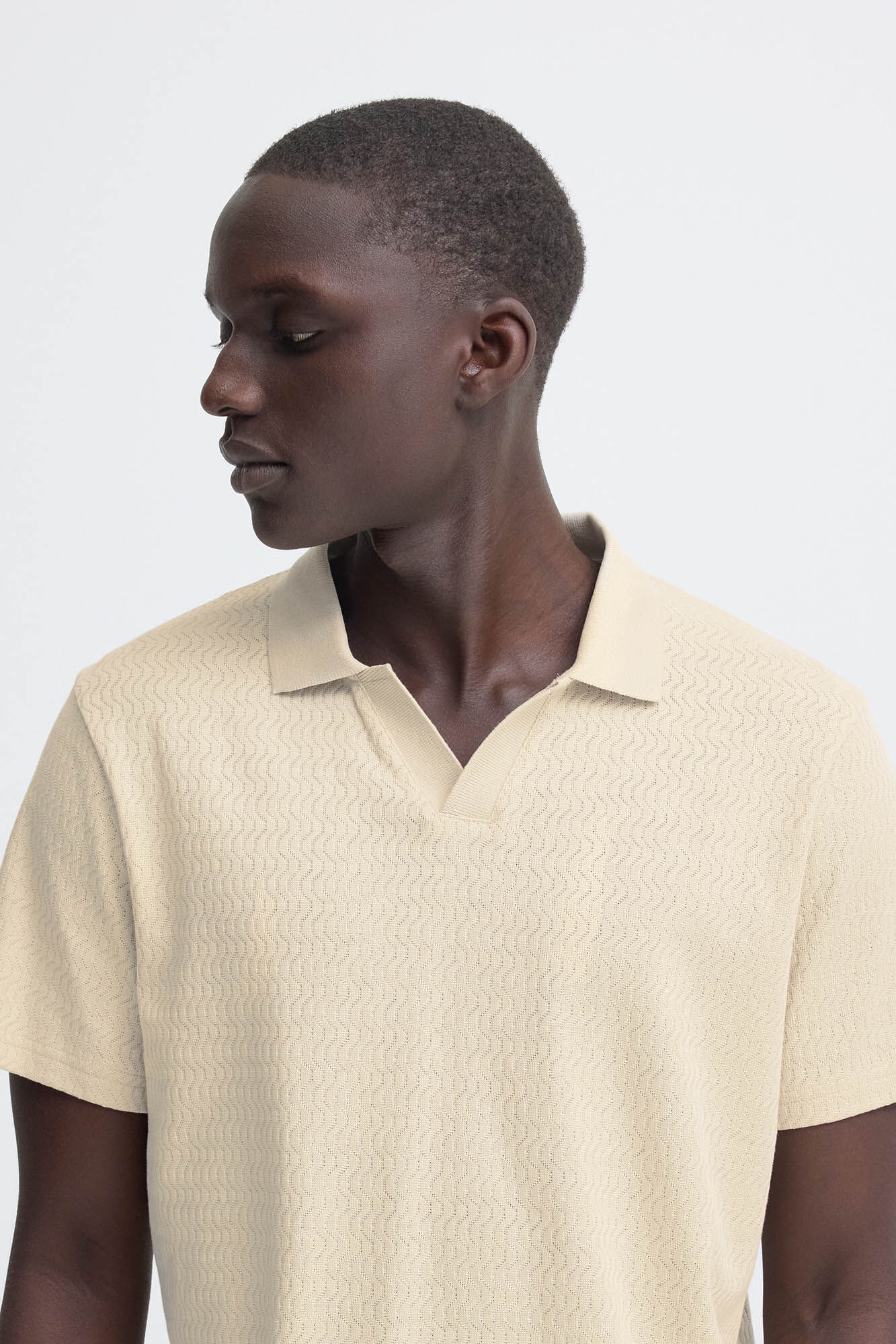 Blend Polo de punto con cuello pico