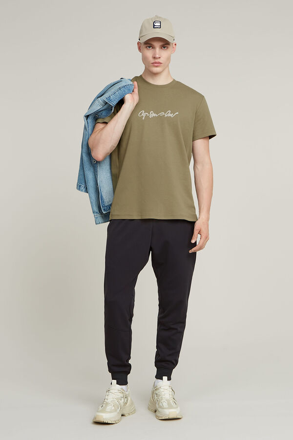 G-STAR Camiseta de manga corta y logo G-Star verde