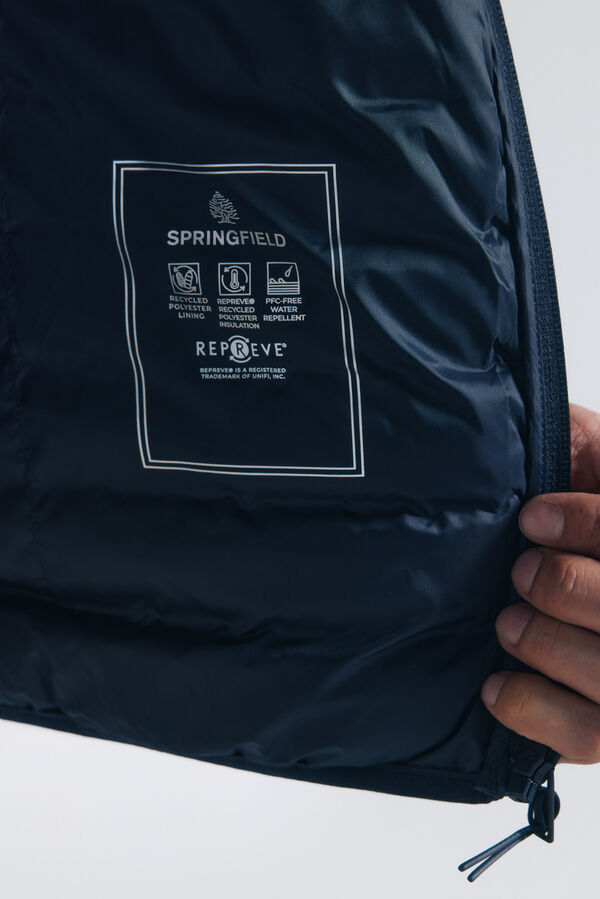 Springfield Colete acolchoado azul