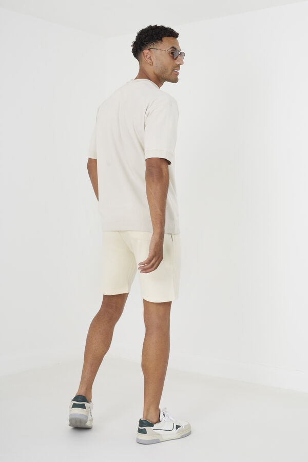 Brave Soul Camsieta oversize con manga corta marfil
