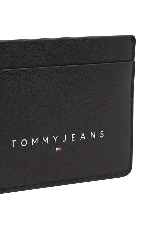 Tommy Jeans Cartera Tommy Jeans negra con logo bordado negro