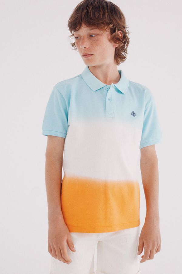 Springfield Kids Polo dip dye menino azul