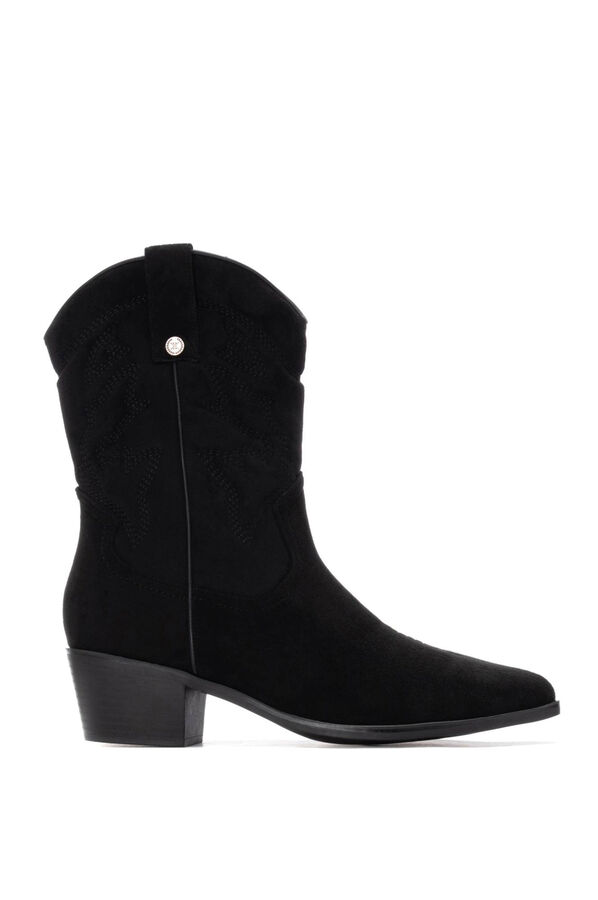 XTI Botin Cowboy Bordado negro