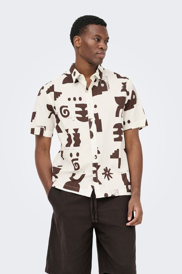 Only & Sons Camisa de manga curta verde