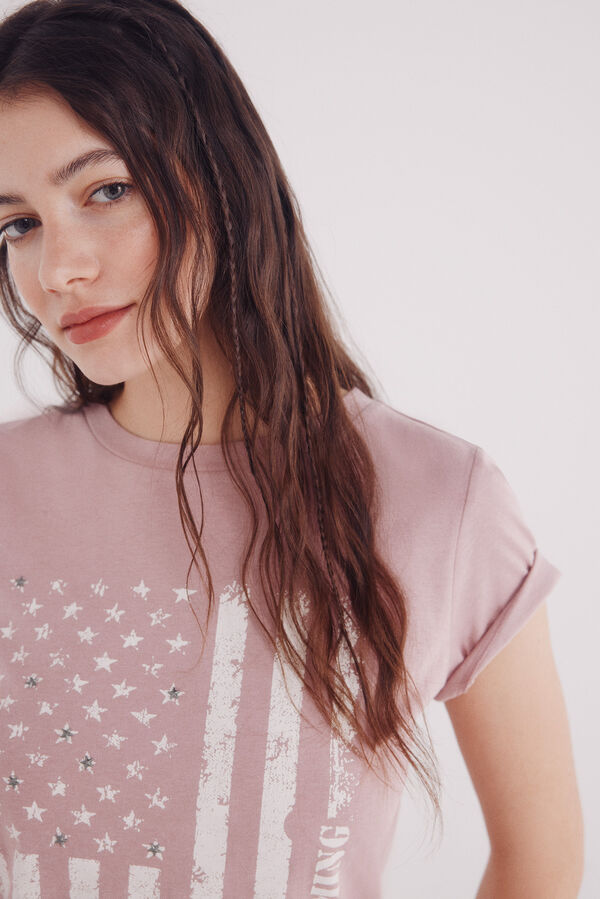 Springfield Camiseta "Sempre sonhando" rosa