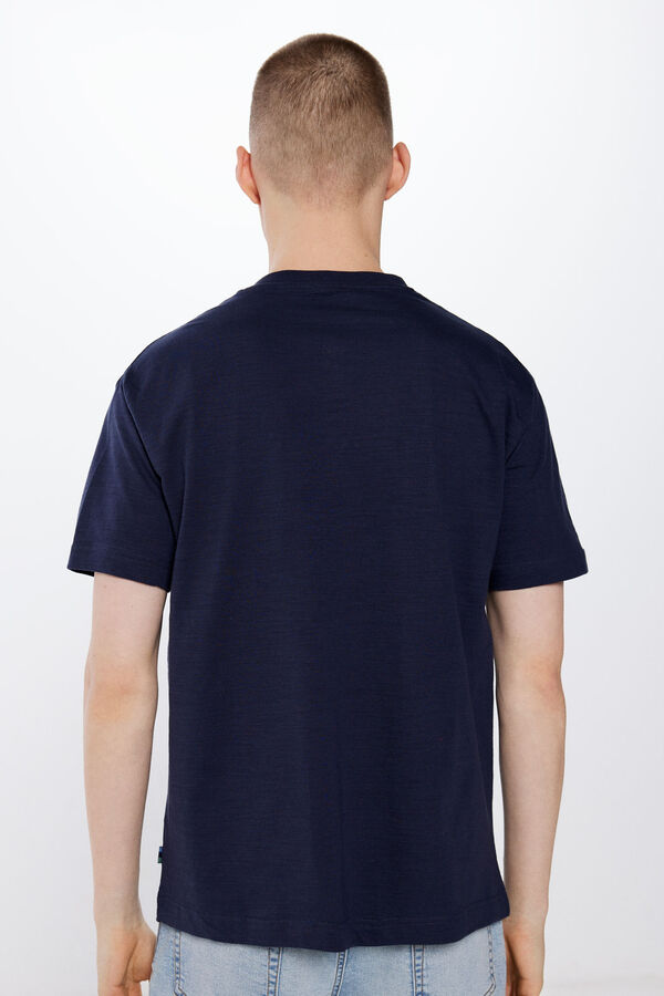 Springfield Camiseta cuello panadero azul