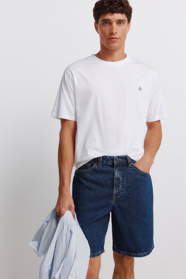 Springfield Bermuda vaquera straight fit azul