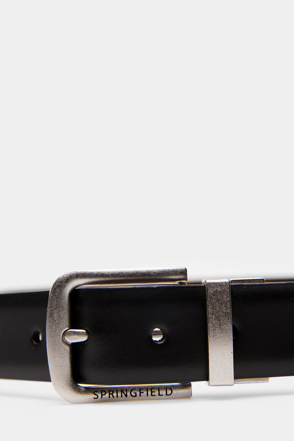 Springfield Cintur&oacute;n piel invisible negro
