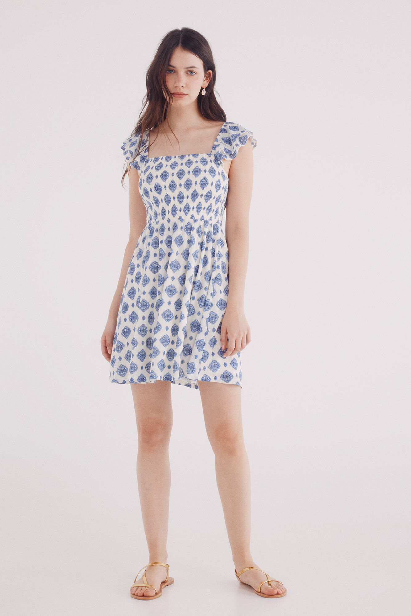 Springfield Vestido curto com estampado geom&eacute;trica