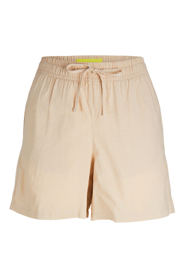 Jack & Jones Short de lino beige