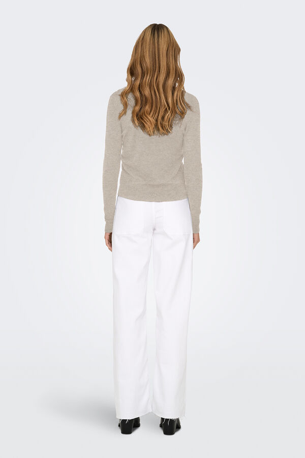 Only Jersey de punto fino blanco