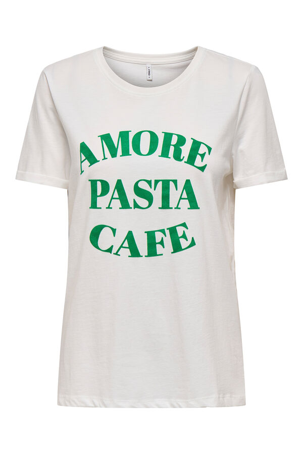 Only Camiseta com letras branco