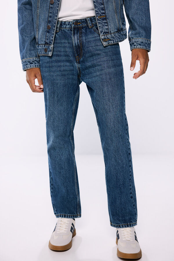 Springfield Jeans straight fit turquesa