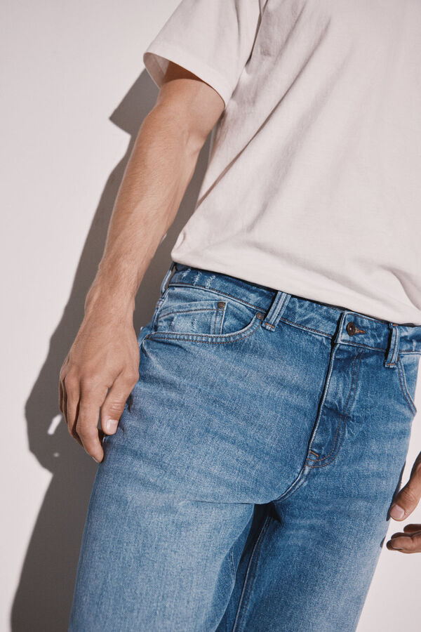 Springfield Jeans regular lavado medio oscuro azul