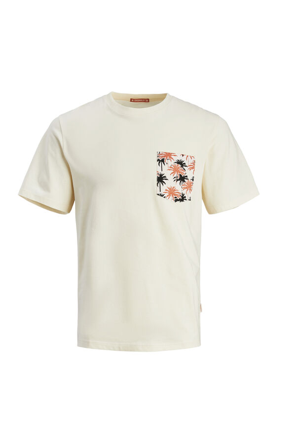 Jack & Jones Camiseta bolsillo estampado blanco
