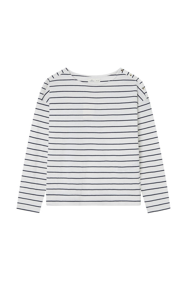 Springfield Camiseta cuello barca botones beige