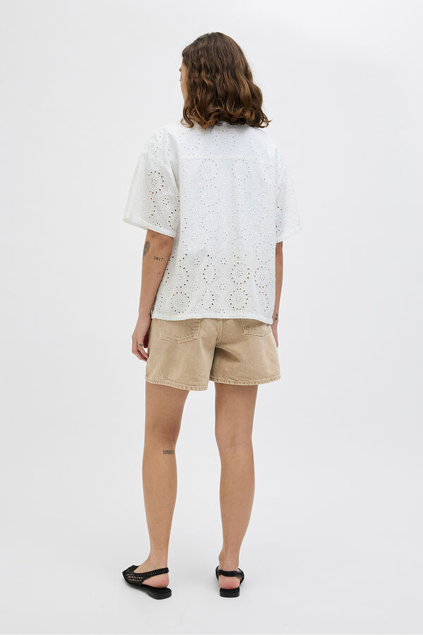 Jack & Jones Shorts denim com caimento relaxado bege