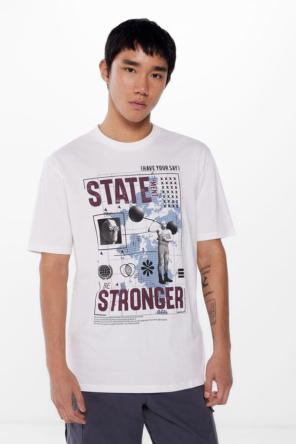 Springfield Camiseta state stronger blanco
