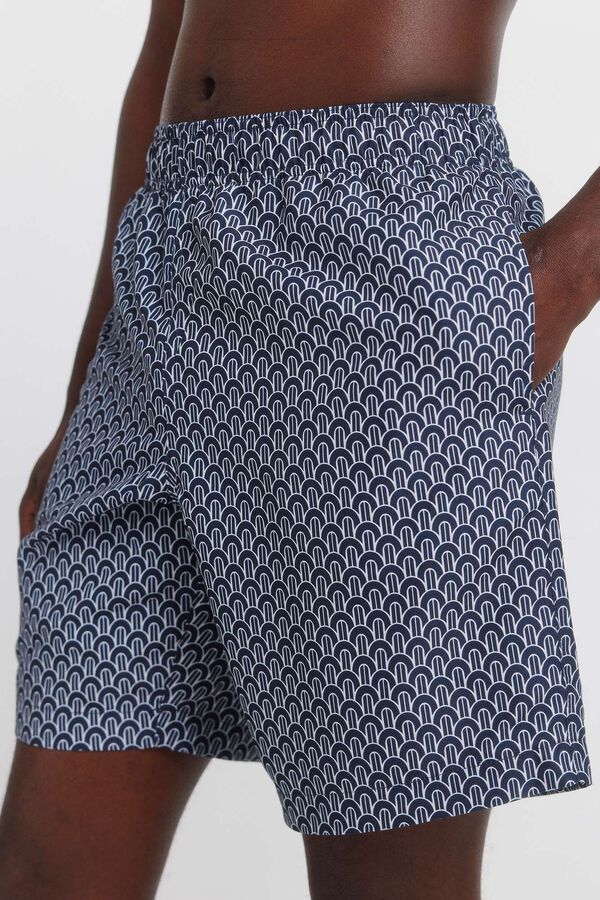 Springfield Ba&ntilde;ador estampado geom&eacute;trico azul