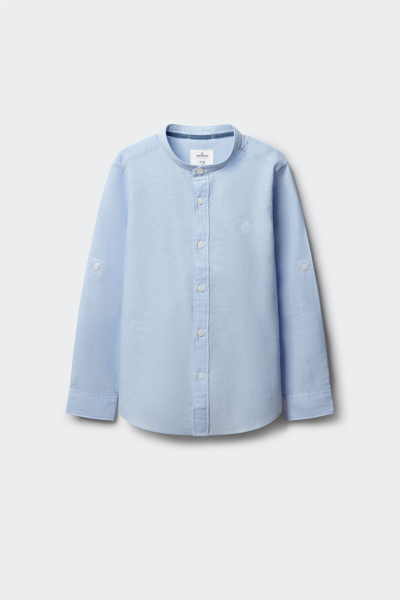 Springfield Kids Camisa gola mao em linho para crian&ccedil;a