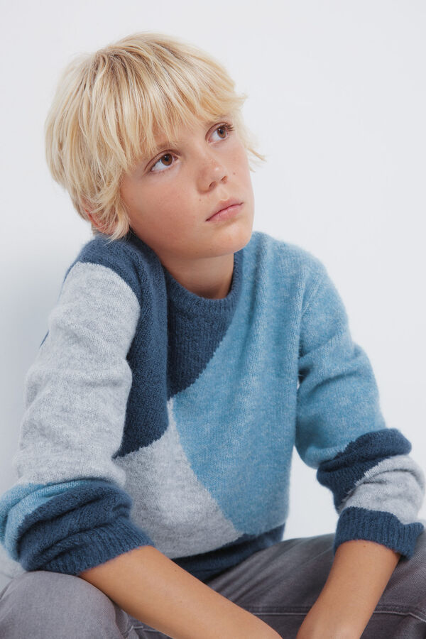 Springfield Kids Jersey figuras geometricas para ni&ntilde;o azul