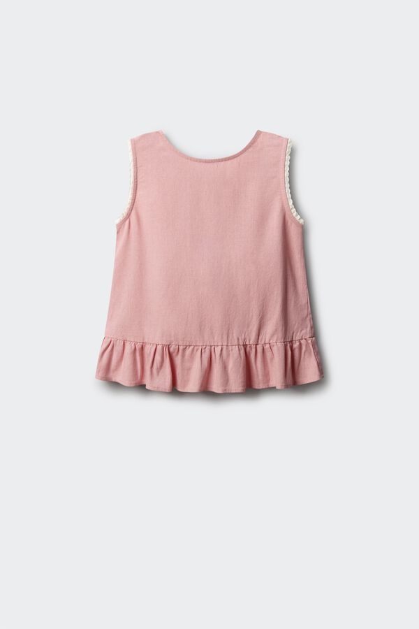 Springfield Kids Top de linho com la&ccedil;os menina rosa