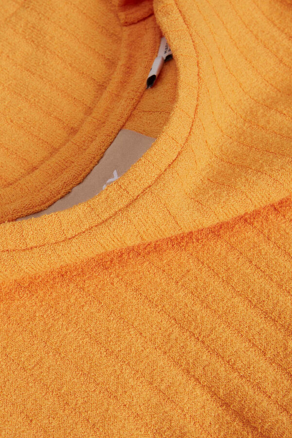 Jack & Jones T-shirt canelada de manga cava vermelho