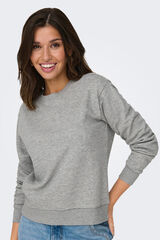 JDY Sudadera básica sin capucha gris