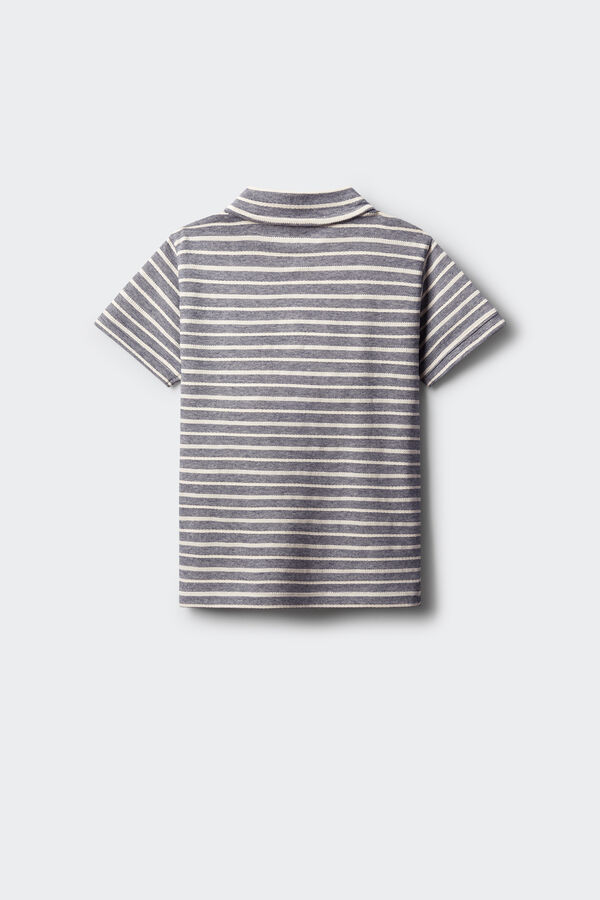 Springfield Kids Camisa polo riscas para meninos azul