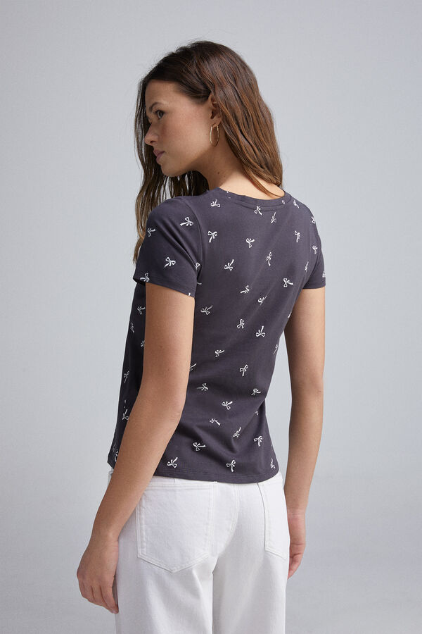 Springfield T-shirt estampada cinzento