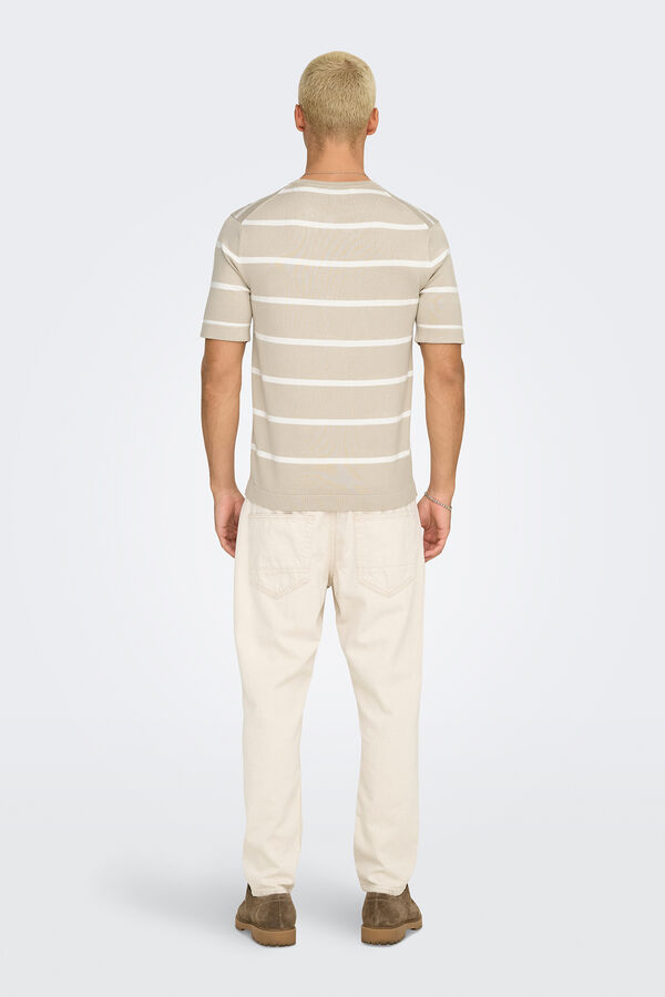 Only & Sons malha masculina de regular fit cinzento