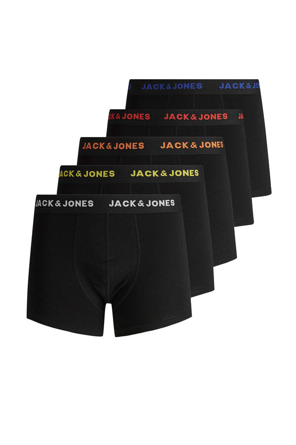 Jack & Jones PLUS Pack x5 b&oacute;xers negro
