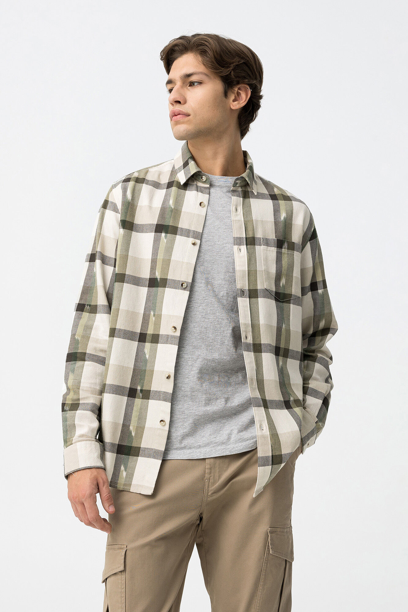 Tiffosi Camisa de Algod&oacute;n a Cuadros