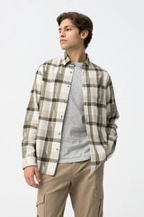 Tiffosi Camisa de Algod&oacute;n a Cuadros verde