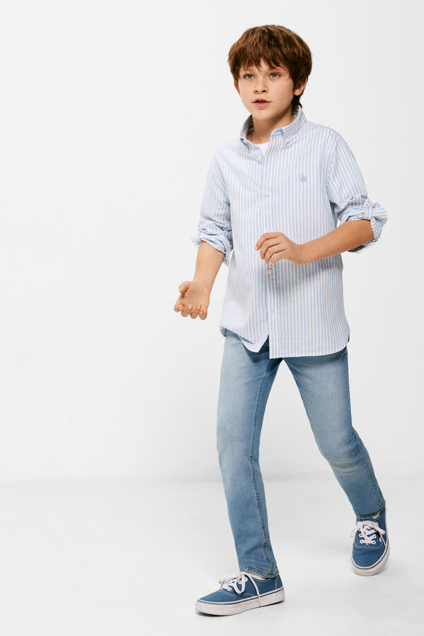 Springfield Kids Camisa riscas menino azul