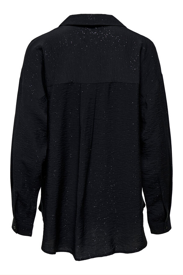JDY Camisa manga larga lurex negro