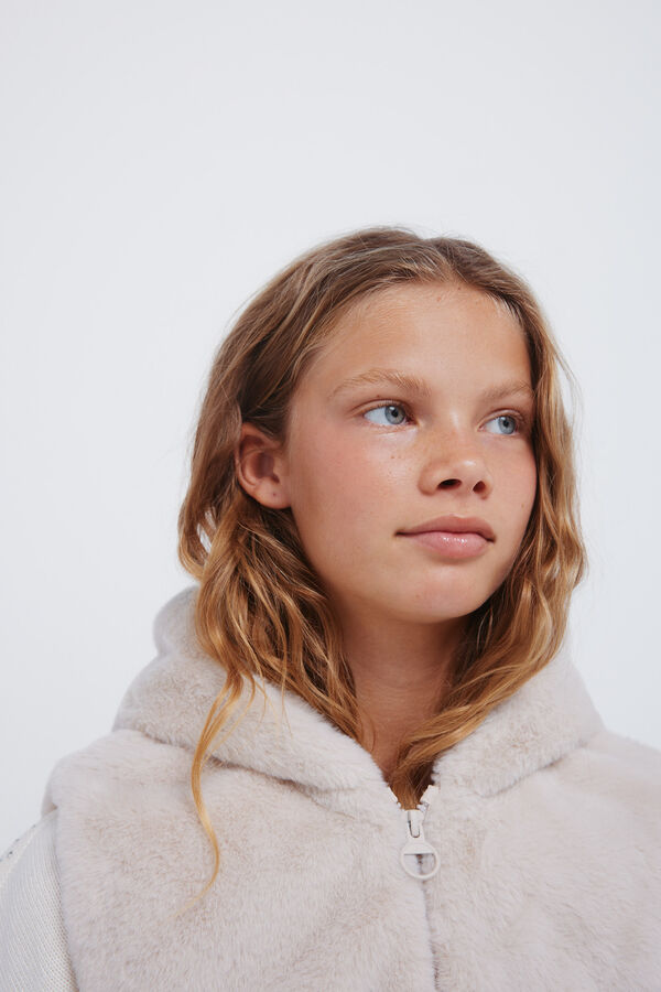 Springfield Kids Chaleco pelo ni&ntilde;a beige