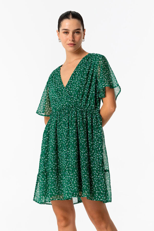 Tiffosi Vestido estampado floral verde